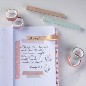 Custom <b>Pattern</b> Size Waterproof Washi Tape Set 21 Rolls Assorted Sizes Floral Washi Tape Stickers for Journaling - Product Image 5