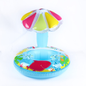Bouée de bain gonflable pour enfants, forme de champignon, design de dessin animé, 70x50cm, jouet aquatique en PVC pour utilisation en piscine - Product Image 4