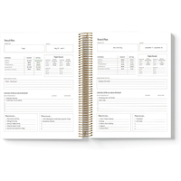 Myway 2026-2027 180 °   Planificateur quotidien et mensuel à couverture plate avec journal d'exercices, couverture en papier imperméable avec impression couleur, carnet
