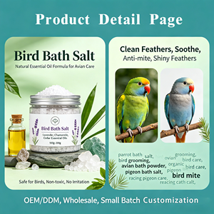 Sal de Baño Orgánica <span class=keywords><strong>para</strong></span> Aves <span class=keywords><strong>con</strong></span> Aceites Esenciales Naturales - Fórmula Segura Antiácaros <span class=keywords><strong>para</strong></span> el Cuidado de Plumas de Loros y Palomas - Product Image 5