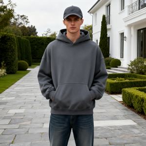 Sweat-shirt pour homme TKAN403D, design logo graphique, grande taille, ample, lourd, 100% coton, luxe, épaules tombantes, anti-froissement - Product Image 1