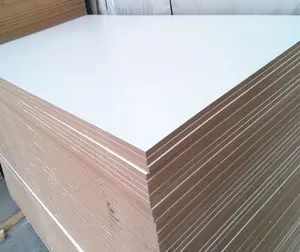 18Mm Permukaan Melamin Putih MDF untuk Furnitur