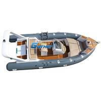 Gather Marine Sport Tender Yacht RIB600 Luxury 6m Rib Boat avec table, sol en teck et console centrale pour les fêtes de famille