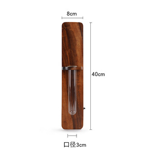 Support mural en bois massif pour vase, rectangulaire, pour culture hydroponique, décoration intérieure, salon, chambre - Product Image 4