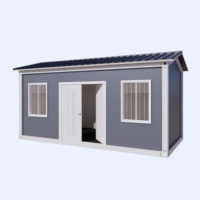 Casas Contenedor Móviles Prefabricadas con Techo a Dos Aguas, Caseta de Vigilancia y Habitación de Camping/Dormitorio