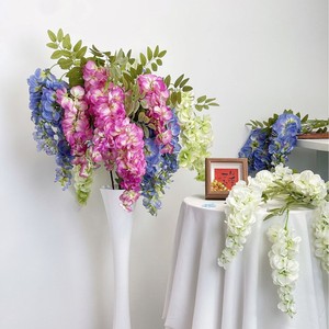 Flores Artificiales de Glicinia Yasunobu, Rama Individual, Rosa, Morado, Blanco, Azul, Arreglo Floral Decorativo para Bodas - Product Image 3