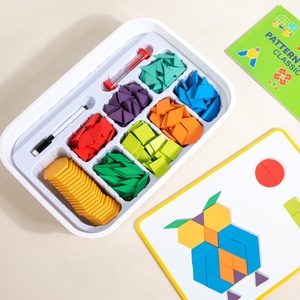Giocattoli Educativi Montessori per Bambini, Set di Blocchi di Costruzione in Legno 288 Pezzi, Gioco di Puzzle Grafico Fai-da-Te per l'Apprendimento della <span class=keywords><strong>Matematica</strong></span> e della Geometria - Product Image 4