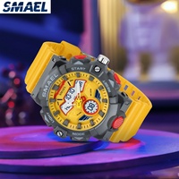 Reloj Deportivo de Cuarzo SMAEL 8085 Estilo G para Hombre, Resistente al Agua 50M, con Pantalla Digital Luminosa y Alarma