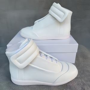 Minimalist Seamless Midi Rubber <b>Waterproof</b> Thermal Fashion Work <b>Sneakers</b> Futuristic Hidden Lace Padded Ankle Streetwear Shoes - Product Image 3