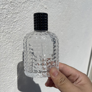 Botella de Perfume de vidrio transparente Pulverizador de bomba de forma especial portátil 30ml/50ml/100ml Botella vacía cosmética al por mayor - Product Image 2