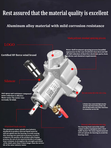 Moteur rotatif <span class=keywords><strong>pneumatique</strong></span> compact HF-010, type piston basse vitesse, 3 cylindres, pompe d'agitation à vapeur réversible, antidéflagrante - Product Image 3