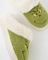 Chaussons d'intérieur doux en polaire de Noël pour femmes, mignons, brodés de dessins animés, pantoufles d'hiver en peluche, fournitures de fête