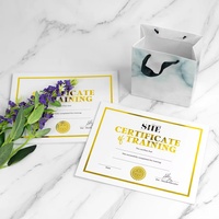 Tarjetas de Visita Personalizadas, Papel Offset, Cartulina, Azul Náutico, Dorado, con Relieve, Tamaño 9 1/2 X 12, Porta Certificados con Logotipo Personalizado