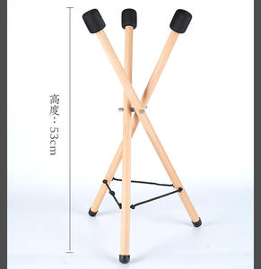 Support pour tambour Support à main pour langue Support triangulaire pour plancher en bois de hêtre Support pour tambour universel pliable et portable Accessoires pour batterie - Product Image 3