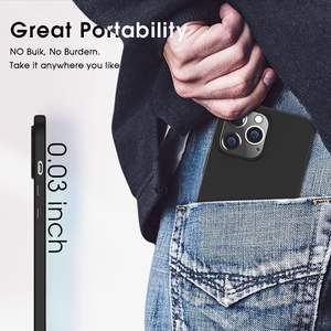 เคสโทรศัพท์มือถือ TPU นิ่มสีดำด้านใสสำหรับ <span class=keywords><strong>iPhone</strong></span> 17 16 15 PRO MAX AIR ป้องกันลายนิ้วมือเรียบ - Product Image 6