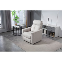 Vente en gros Fauteuil canapé confortable à dossier haut inclinable manuel en tissu décontracté de loisirs Fauteuil simple inclinable manuel