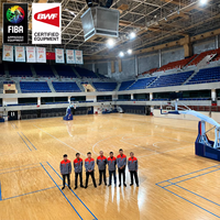 Project Grade Maple Solid Timber Flooring Durable Anti-Slip Basketball Volleyball Court Hardwood Gymnasium Floor Custom