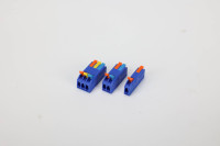 Mini-borne de raccordement compacte réutilisable en laiton, à levier, pour câble électrique, bleue, 16A 300V, connexion sécurisée en ligne