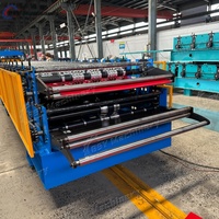 Machine de formage de tôles de toiture trapézoïdales à double couche entièrement automatique et personnalisée