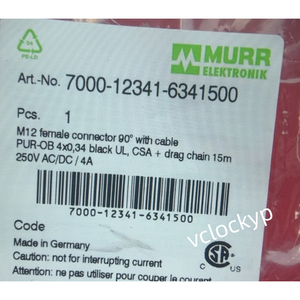 Câble MURR ELECTRONIK 7000-12341-634wbr3000 Neuf en boîte (9700480 Neuf en boîte) - Product Image 2