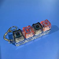 Porte-clés LED en plastique avec bouton de clavier, jouet anti-stress à impression sérigraphiée, idéal pour les cadeaux promotionnels