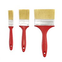 Pinceau à émulsion industriel à manche en bois pour finitions, polissage et décorations murales – Ensemble complet de pinceaux en polyester