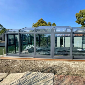 Tente de patio d'exposition de mariage en verre résistant d'extérieur 20x20 40x20 20x40 grand blanc - Product Image 2