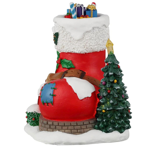 Pièce <span class=keywords><strong>de</strong></span> table personnalisée en polyrésine, peinte à la main, décorative artistique <span class=keywords><strong>de</strong></span> <span class=keywords><strong>Noël</strong></span>, artisanat <span class=keywords><strong>de</strong></span> décoration intérieure, <span class=keywords><strong>maison</strong></span> <span class=keywords><strong>de</strong></span> chaussettes du pays des Merveilles <span class=keywords><strong>de</strong></span> <span class=keywords><strong>Père</strong></span> <span class=keywords><strong>Noël</strong></span> - Product Image 3