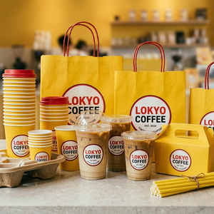 แก้วกาแฟกระดาษย่อยสลายได้ขนาด 16 ออนซ์ ยี่ห้อ LOKYO พร้อมฝาปิด เป็นมิตรกับสิ่งแวดล้อม แก้วสองชั้นแบบใช้แล้วทิ้ง สำหรับร้านกาแฟ - Product Image 3
