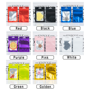 Sacs refermables réutilisables 7x10cm avec fenêtre transparente et revêtement interne en aluminium pour pinces à cheveux et éponges de maquillage - Product Image 5