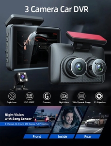 Profesional 2,4 "Pantalla 2K <span class=keywords><strong>HD</strong></span> 170 gran angular 12MP 3 canales <span class=keywords><strong>HD</strong></span> visión nocturna infrarroja coche caja negra DVR Dash Cam - Product Image 5