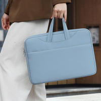 Housse pour ordinateur portable en polyester imperméable, grande capacité, durable, légère et portable, 15,6-16 pouces