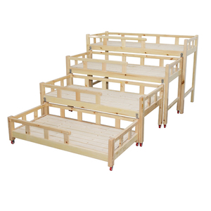 Meubles de lit pour bébé Lit push-pull Lit de jardin d'enfants <span class=keywords><strong>Berceau</strong></span> en bois massif de chêne - Product Image 1