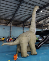 Statue de dinosaure gonflable réaliste Jurassic World pour l'extérieur / Modèle de tricératops, dragon géant de Noël, tissu Oxford, publicité