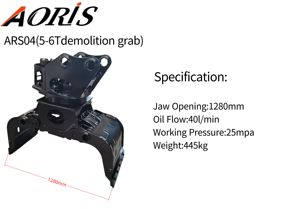 Pince de <span class=keywords><strong>d</strong></span>émolition hydraulique rotative AORIS 5 tonnes pour tri de <span class=keywords><strong>ferraille</strong></span> – Prix usine - Product Image 4