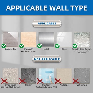 Chất lượng cao miễn phí đấm treo tường móc PC nhựa tường dính móc không khoan dính móc - Product Image 3