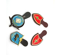 Badge en métal personnalisé pour vêtements, patch en cuir avec logo en alliage de zinc, conception de petit logo tendance en métal