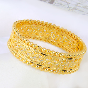 Classic Vintage Jewelry Cuff <b>Bangle</b> 21k Gold Plated Women's Wedding Jewelry for Party Gift Little Bee Jewelry YB183 - Product Image 6