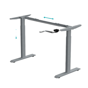 2025 hiện đại Ergonomic của nhãn hiệu tay <span class=keywords><strong>Crank</strong></span> ngồi đứng bàn khung Chiều cao có thể điều chỉnh văn phòng bàn với chuyển đổi tính năng - Product Image 2