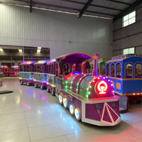 Train à vapeur pour zone touristique, attraction familiale, mini-train électrique sans rails de style carnaval