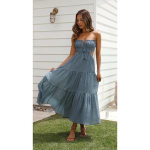 Vestido de Tirantes con Espalda Descubierta, Estilo Minimalista, Color de Tela Personalizado - Product Image 6