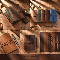 Carnet de voyage promotionnel A6 en cuir PU avec classeur, 100 pages, logo personnalisé et clé USB intégrée