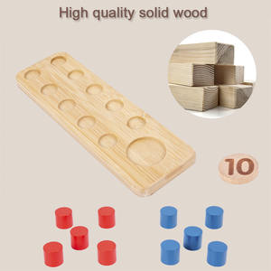 Brinquedos Educativos de Madeira Montessori com Grelha de Dez para Desenvolvimento do Senso Numérico e Aprendizagem de Adição e Subtração para Crianças - Product Image 4