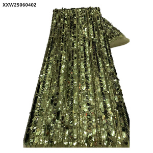 قماش دانتيل فرنسي مطرز بالخرز الفاخر لحفلات الزفاف من الدانتيل والدانتيل الفاخر لفساتين السهرة - Product Image 5