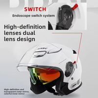 Nouveau Casque Moto Rétro Ouvert Vintage Demi-Casque Léger en ABS Certifié 3C Toutes Saisons pour Cruiser Scooter Usine