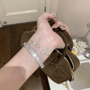 S925 Sterling Silver Inlaid Zircon Gourd <b>Bracelet</b> Dainty Lucky Charm Jewelry Gift For Women Girls Daily Casual <b>Stacking</b> Wear - Product Image 4