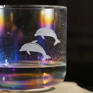 Bol chantant en quartz Jinfang haute pureté, instrument de thérapie musicale personnalisé Dolphin, cristal Chakra - Product Image 4