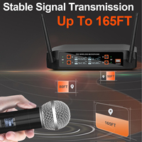 Mikrofon Nirkabel Biner X4 Harga Terjangkau Satu Set 4 Buah Ringan dan Portabel untuk Karaoke