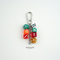 Nouveau Porte-clés Billard Star 2026, Dés Porte-bonheur Rose Y2K, Pendentif Étoile, Breloques de Sac, Anneau de Clés