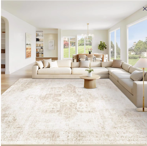 <span class=keywords><strong>Tappeto</strong></span> Moderno di Lusso in Finto Cashmere per Soggiorno, Morbido <span class=keywords><strong>Tappeto</strong></span> <span class=keywords><strong>Crema</strong></span> Minimalista, Grande Tappetino Antiscivolo per Arredamento Casa - Product Image 2